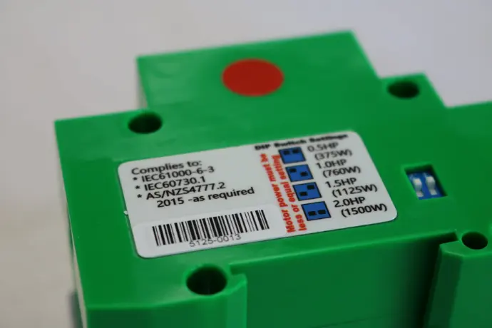 SolaSaver solar diverter product identification label